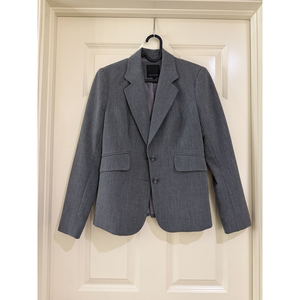 the limited women grey blazer size 2